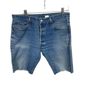 Levi’s 501 men’s denim jean short jorts buttonfly worn in look size 36